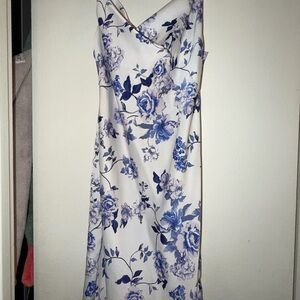 Urban Outfitters Blue and White Floral Mini Dress